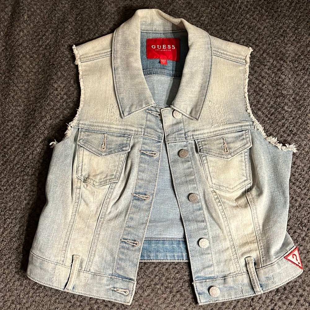 Guess jean vest. Size medium